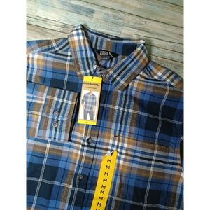 Eddie Bauer Men's Meduim Blue Flannel Shirt Long Sleeve NWT